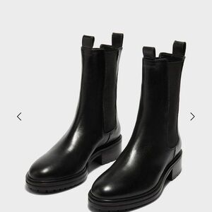 Aeyde Black Leather Ankle Booties